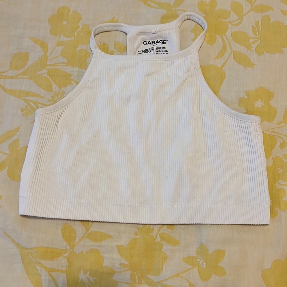 White Garage Tank Top